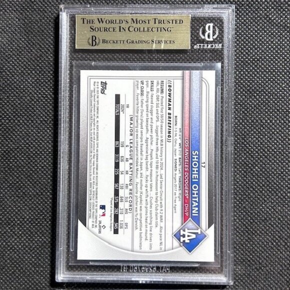2025 BOWMAN MEGA BOX CHROME #17 SHOHEI OHTANI BGS 9.5 GEM MINT LA DODGERS - Picture 3 of 3
